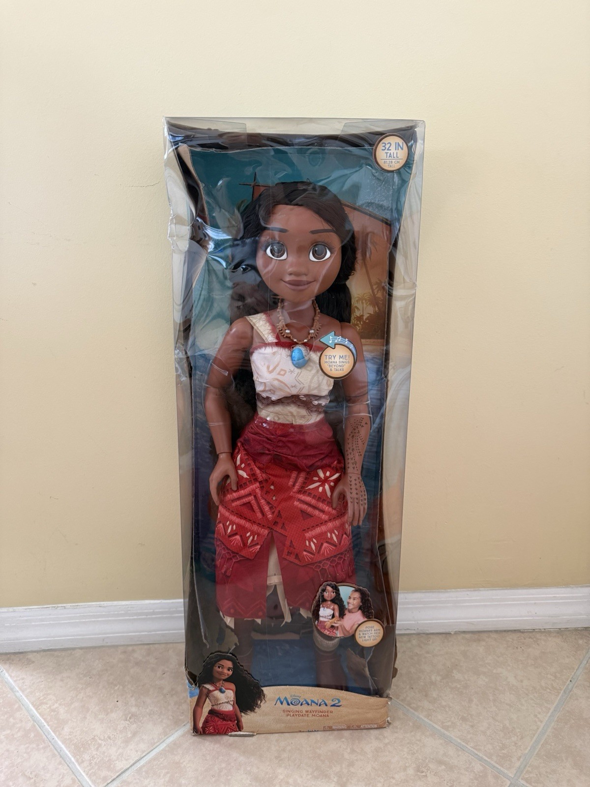 Disney Moana 2 32″ Posable Jointed Doll Large Life-Size Princess My Size