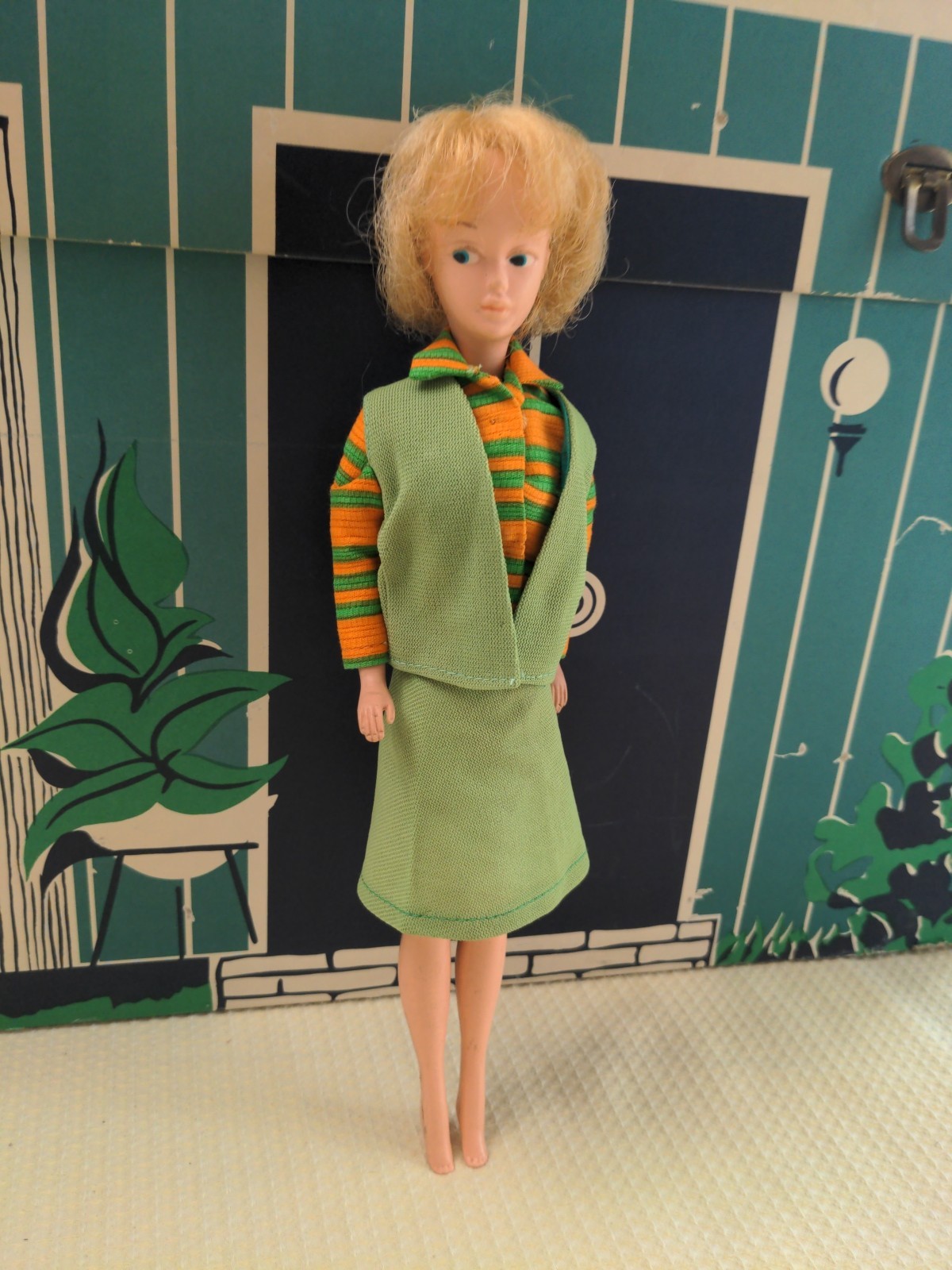 Vintage Mary Make Up Fashion Doll In 3 Piece Clone Outfit