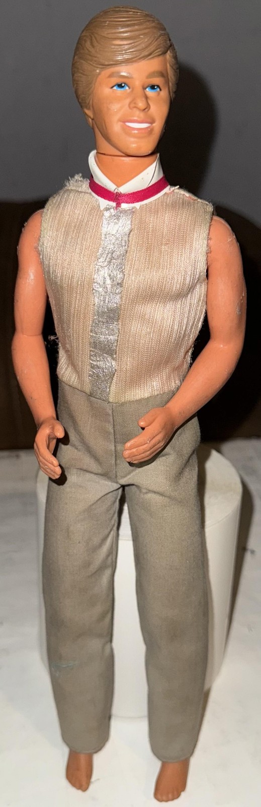 Vintage 1968 Mattel Ken Doll Malaysia Blonde Brown Hair Original Outfit Barbie