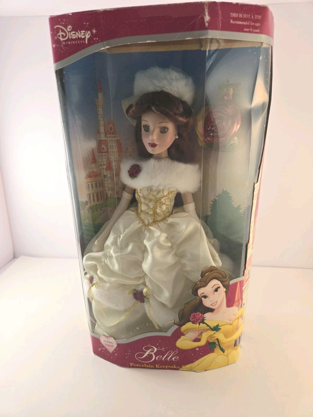 Brass Key Belle Porcelain Doll Beauty and the Beast Holiday Edition 2003
