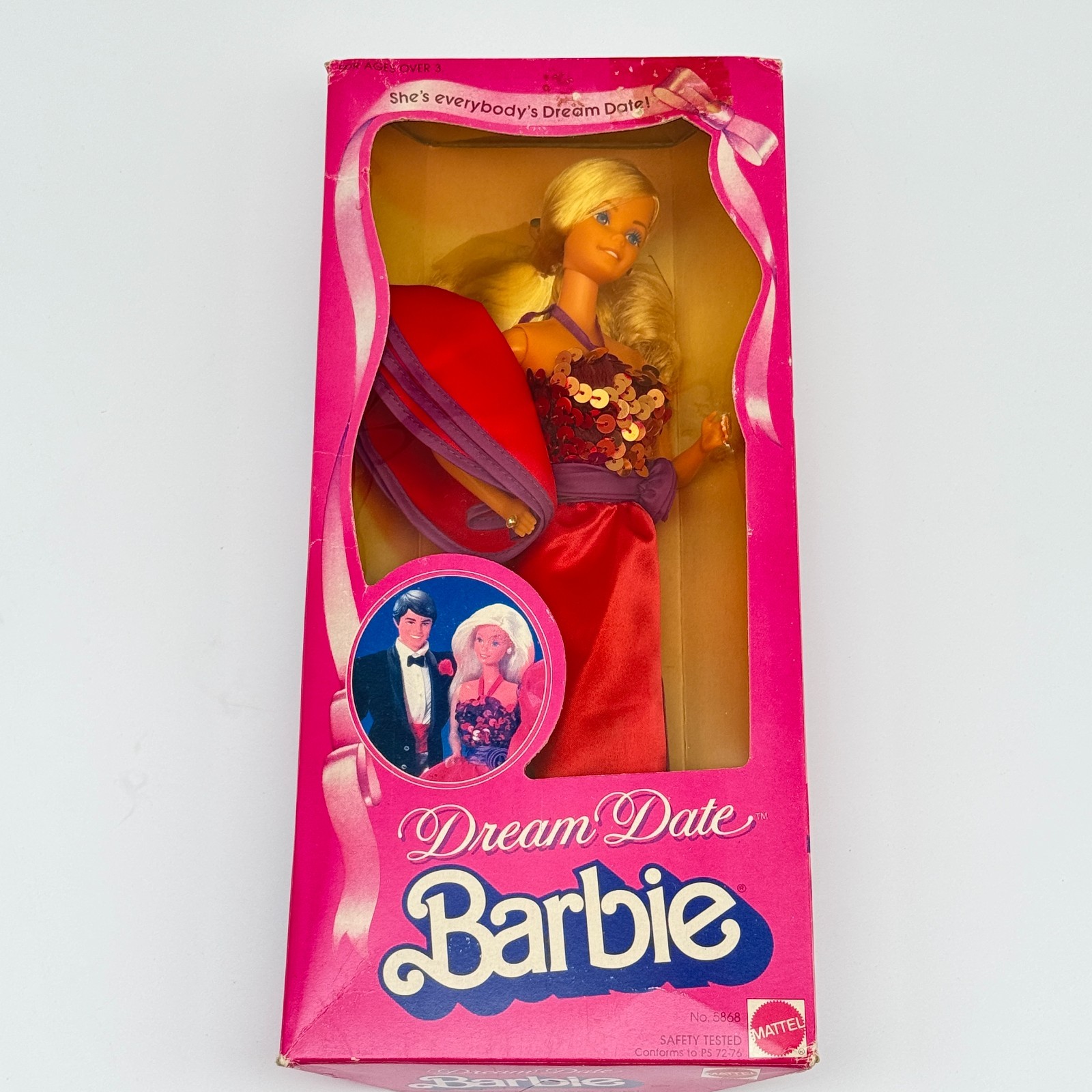 Vintage 1982 Dream Date Barbie Doll Superstar Era Mattel #5868 NRFB Damage