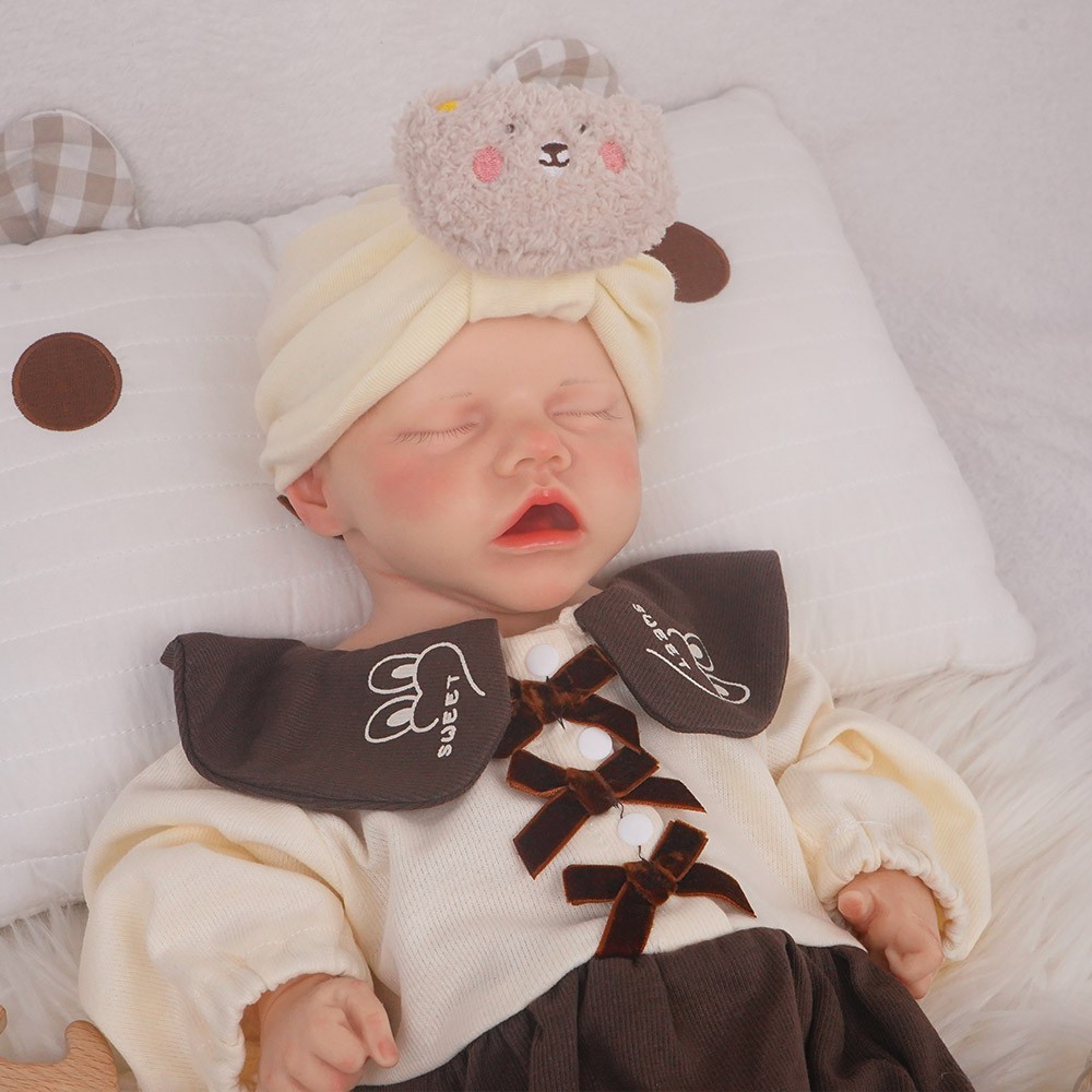 17.52Inch Floppy Silicone Reborn Baby Girl Vivid Full Soft Silicone Newborn Doll