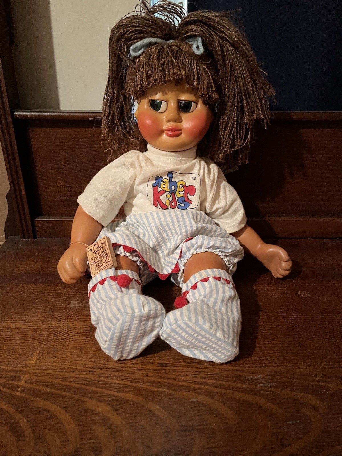VINTAGE NABER KIDS WOODEN DOLL “DARINA” # 679 W/TAGS AND COA