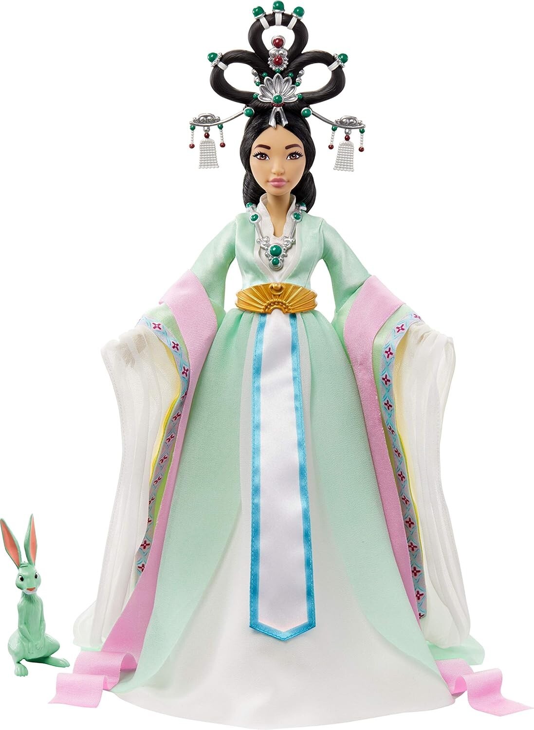 NEW Mattel Over The Moon Chang’e Collector Doll 14″ w/ Gown, Accessories, Rabbit