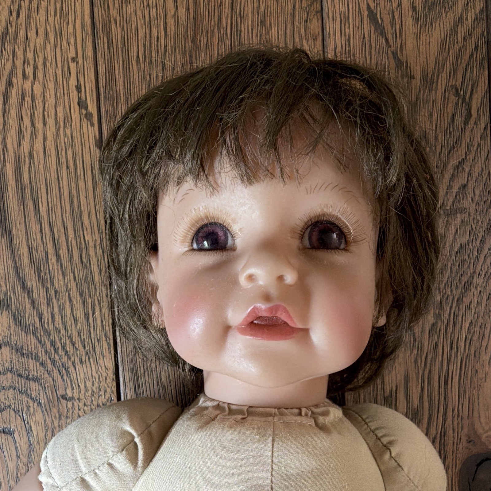Adora Toddler Time Doll Girl Brown, straight Hair Brown Eyes Cloth Body Vinyl
