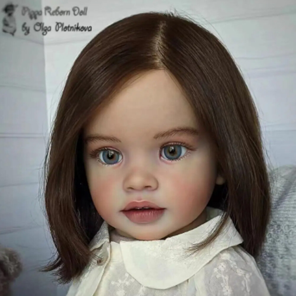 26″ Silicone Vinyl Reborn Doll Lovely Baby Girl Hand-Rooted Hair Cloth Body Toy