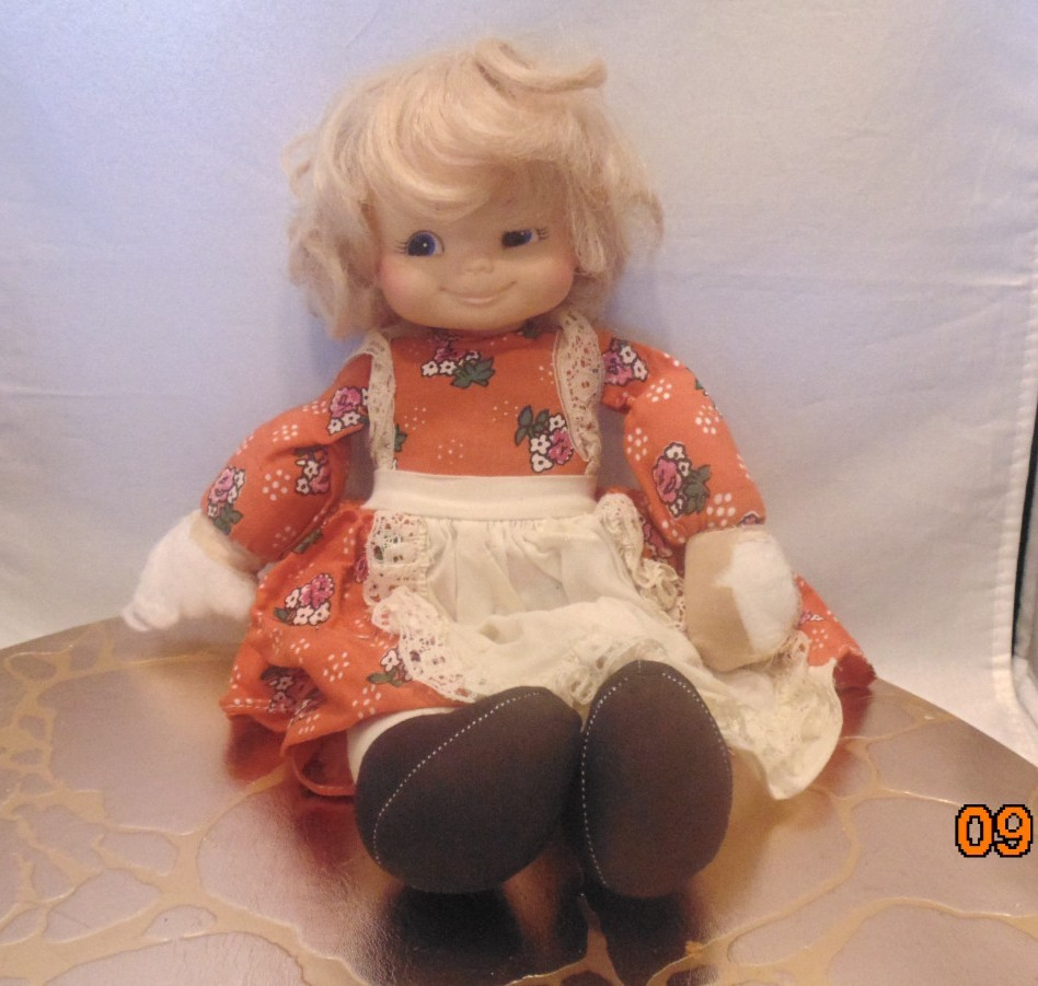 VTG. Horseman Doll Rubber Face Cloth Body Hands/Arms Flawed – 12″ High- USA