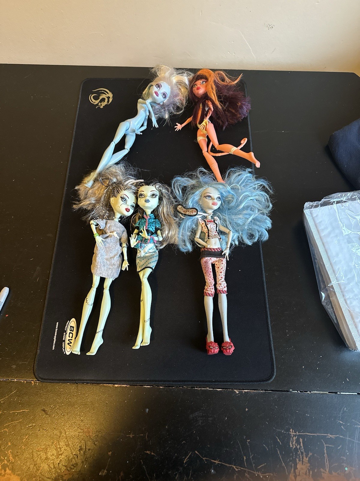 Monster High Doll Bundle Job Lot Of 5 Mattel Fashion Dolls ( 1 Hand Missing)