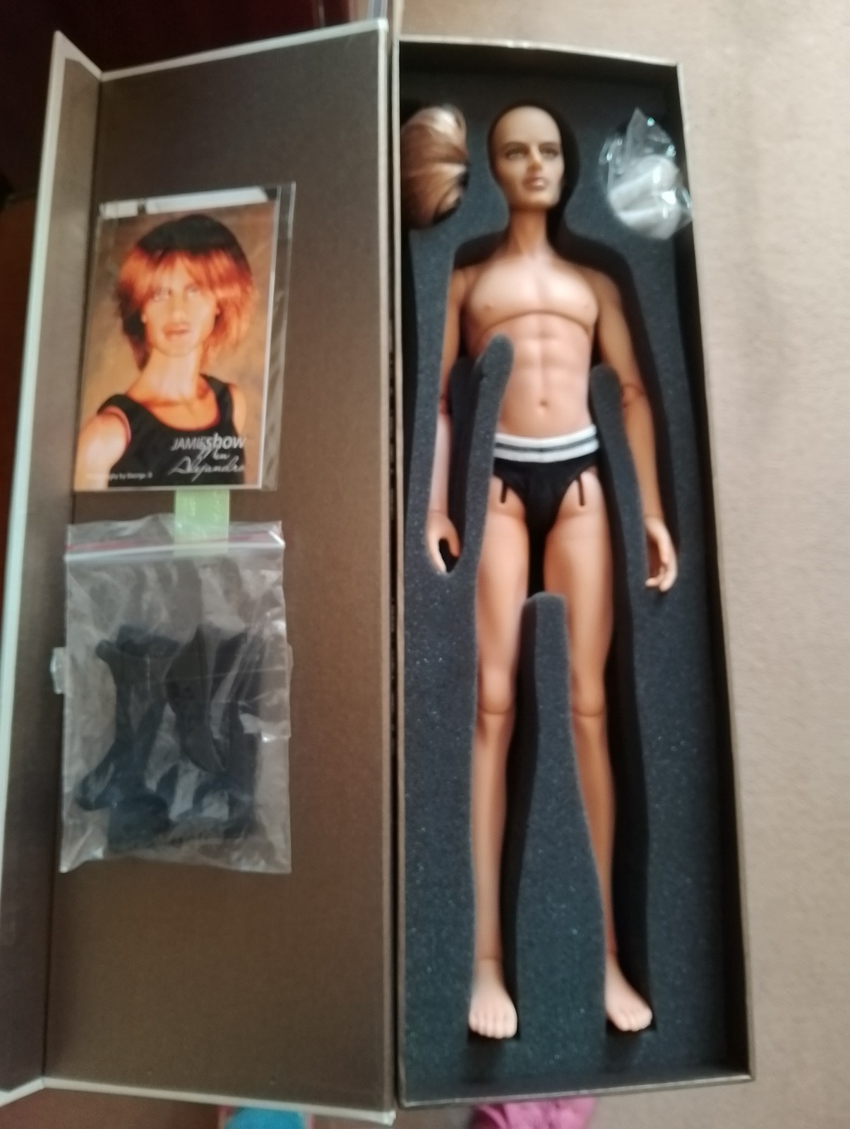 JAMIESHOW ” ALEJANDRO ” 17 INCH MALE RESIN BALL JOINTED FASHION DOLL.