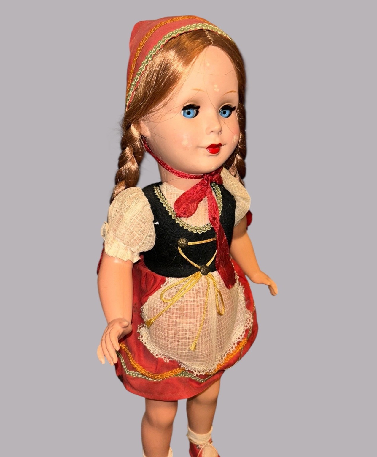 LARGE 18″ Celluloid or Composite 1940 German Schwaebisch Steha Heidi