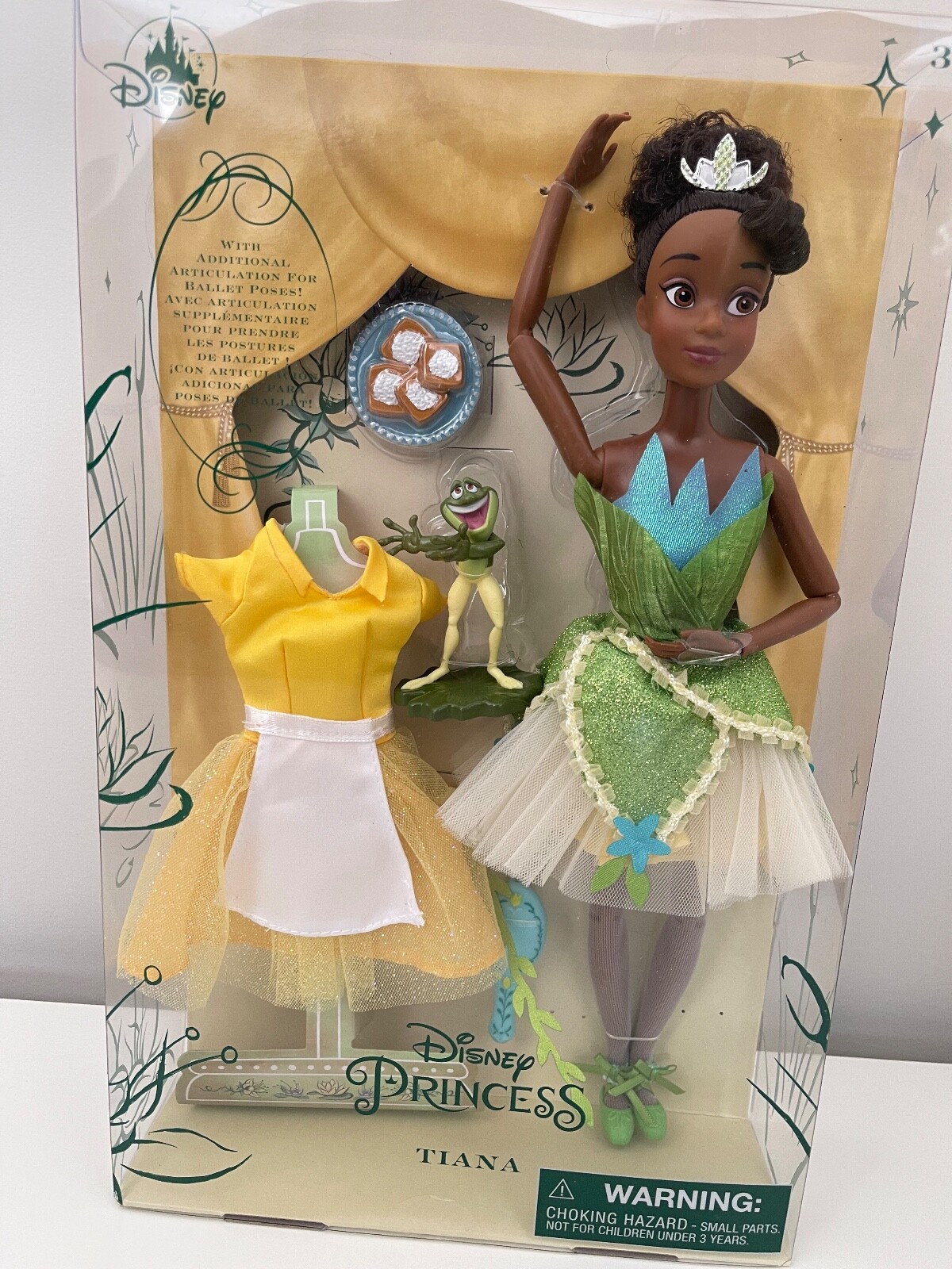 Disney Store Princess Ballet Tiana Frog 2021 Special Edition Doll Brand New