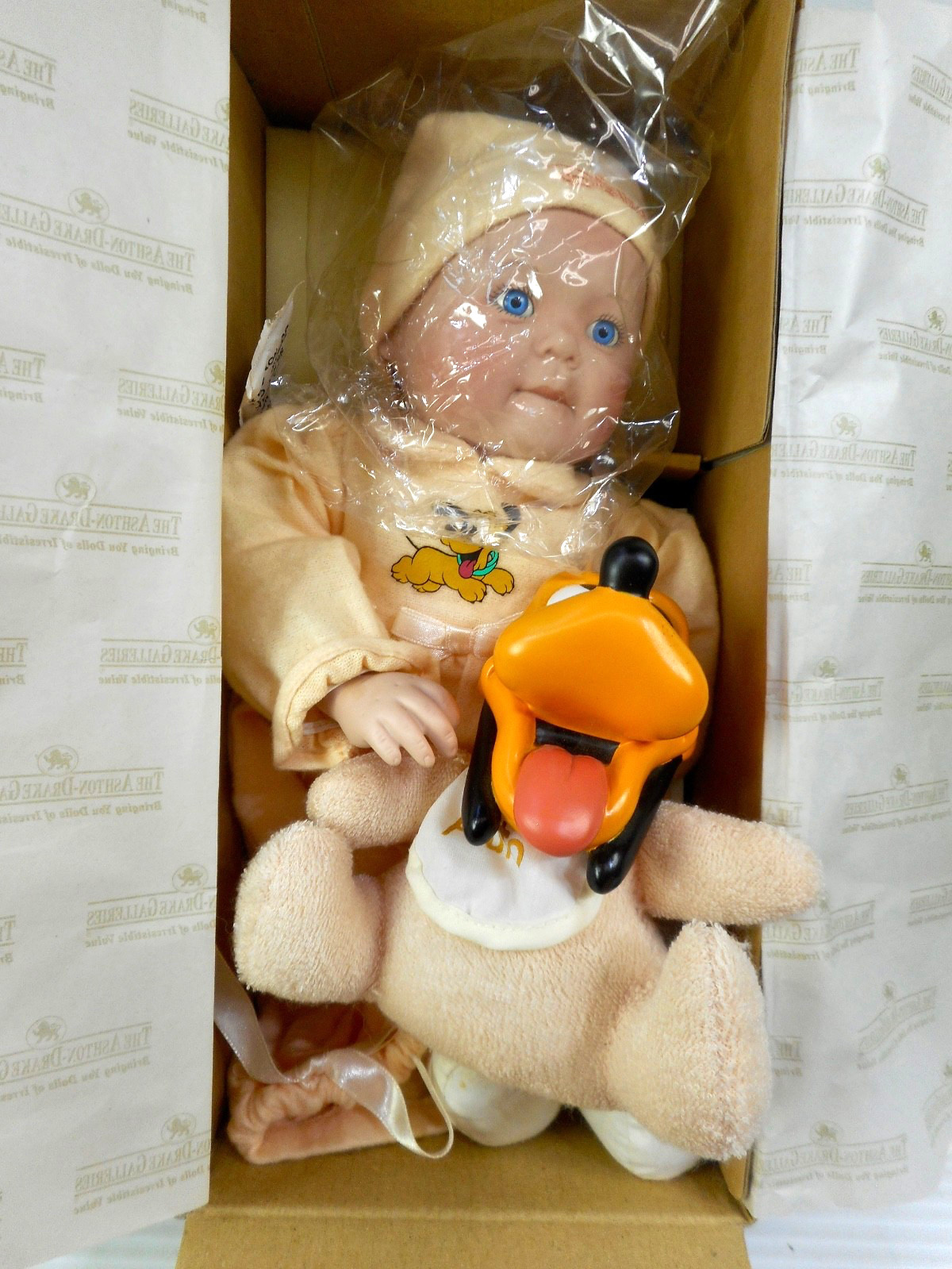 The Ashton Drake Galleries Disney Porcelain Doll- Baby Goofy New Old Stock