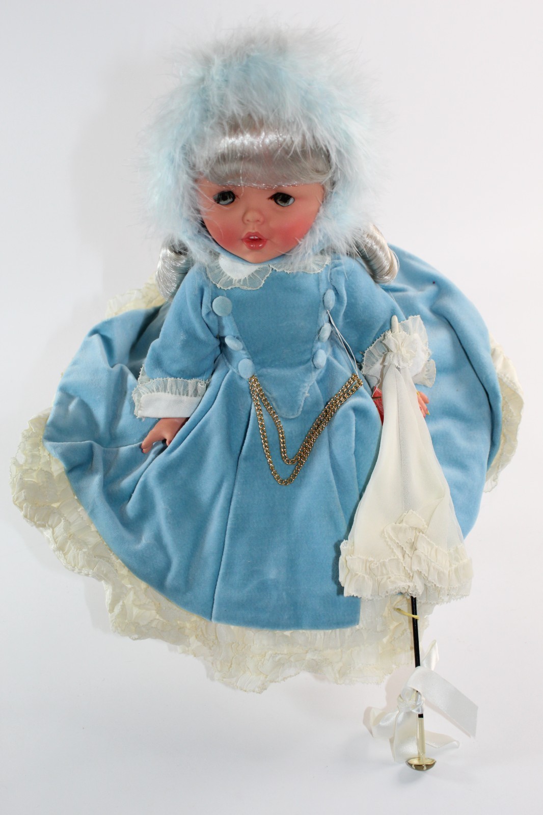 1960s FURGA Princess ELISABETTA Doll Original Outfit/Bonnet VTG