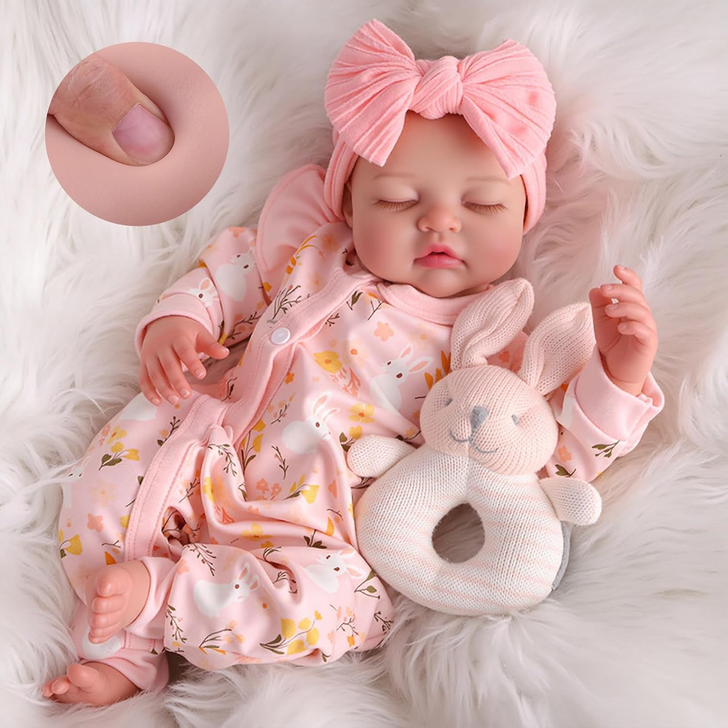 Lifelike Reborn Baby Dolls Girl – 20 Inch Realistic Newborn Baby Doll with Posea