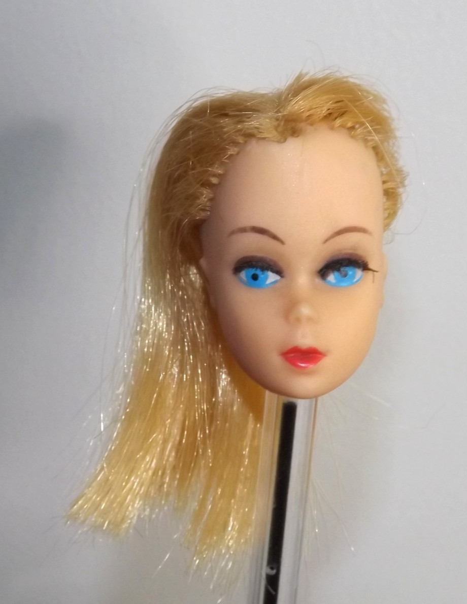 Vtg. MariClare Doll HEAD Only Barbie/Francie Clone Strawberry Blonde Blue Eyes