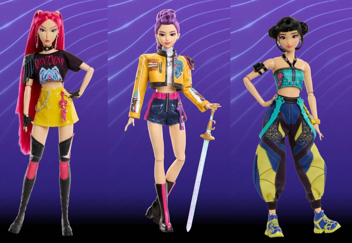 Set of 3: KPop Demon Hunters HUNTR/X Rumi Zoey Mira Dolls Mattel NIB FAST SHIP!