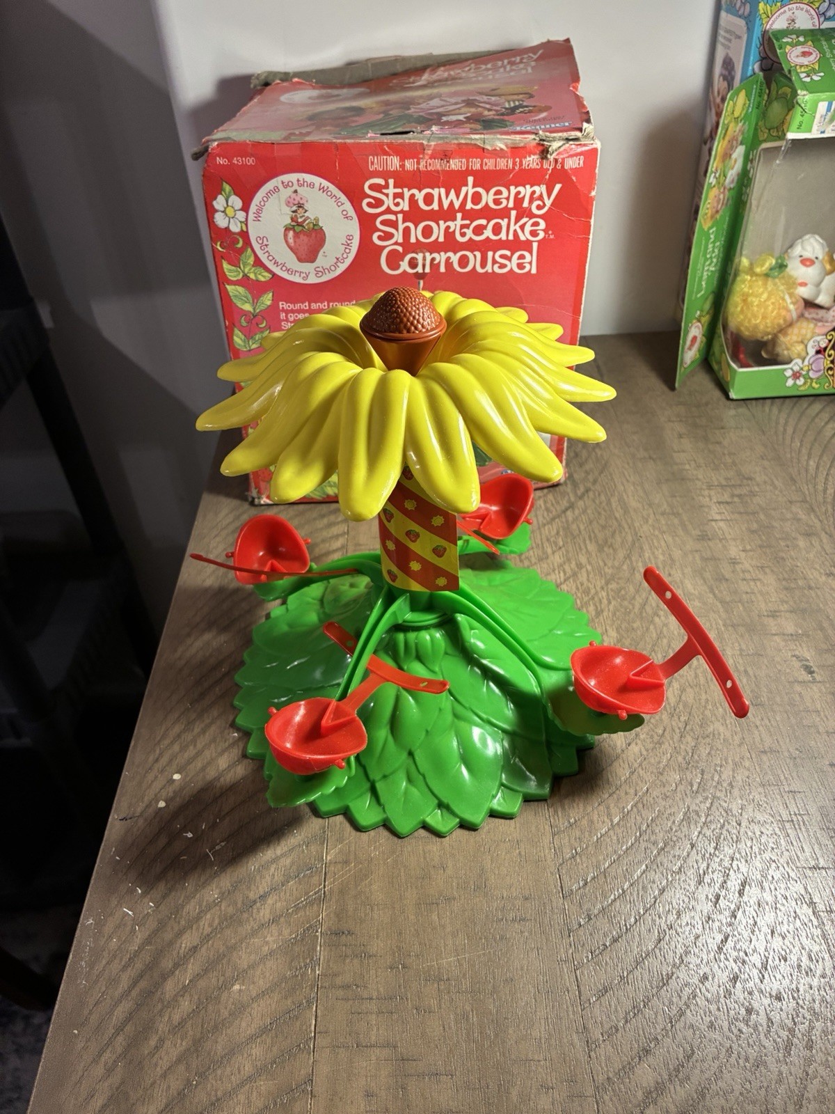 Strawberry Shortcake Carrousel, No. 43100, 1980, Thank You Card, Complete, Box