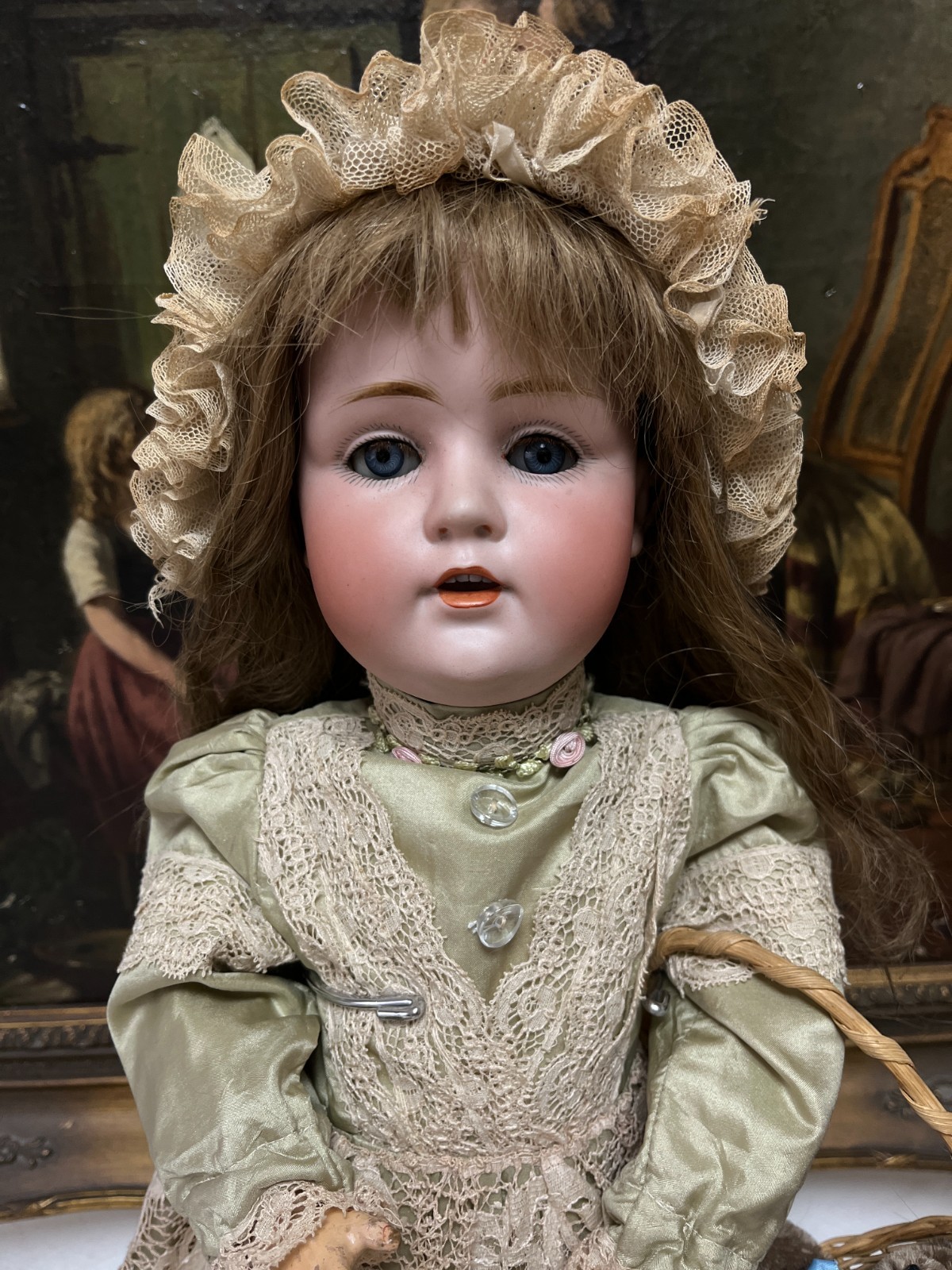 Antique German Character Doll by J.D. Kestner 249 c.1900 tall 21 in