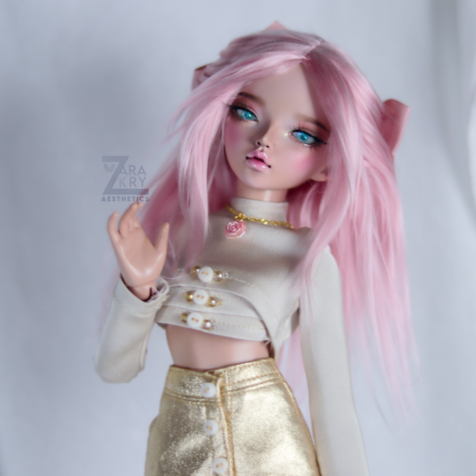 Minifee Chloe Dreaming Elf Tan BJD MSD 1/4 Doll custom faceup OOAK floral theme