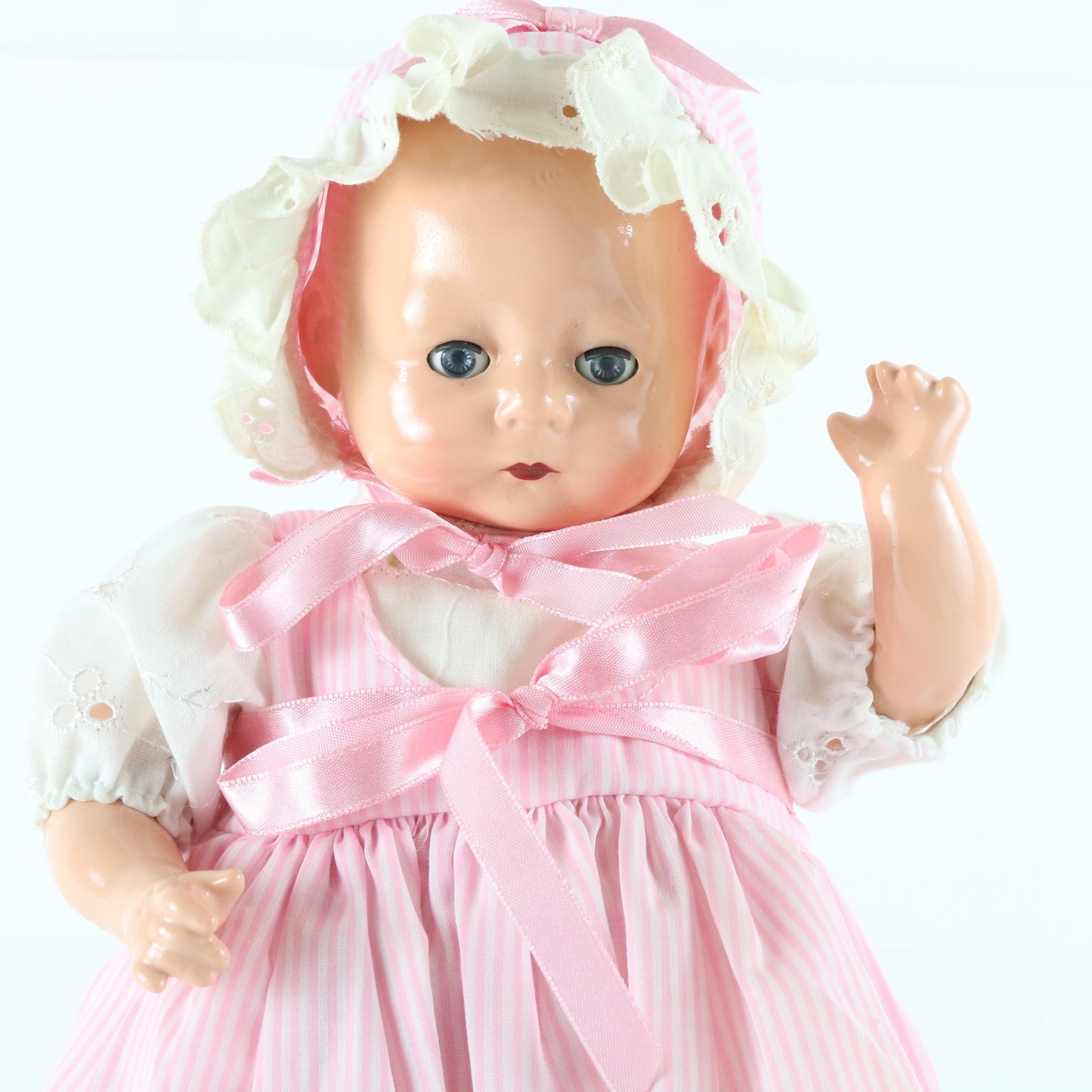 Tynie Twins Pink Dress Girl Horsman 13″ Doll W/ Pink Cap Tw14