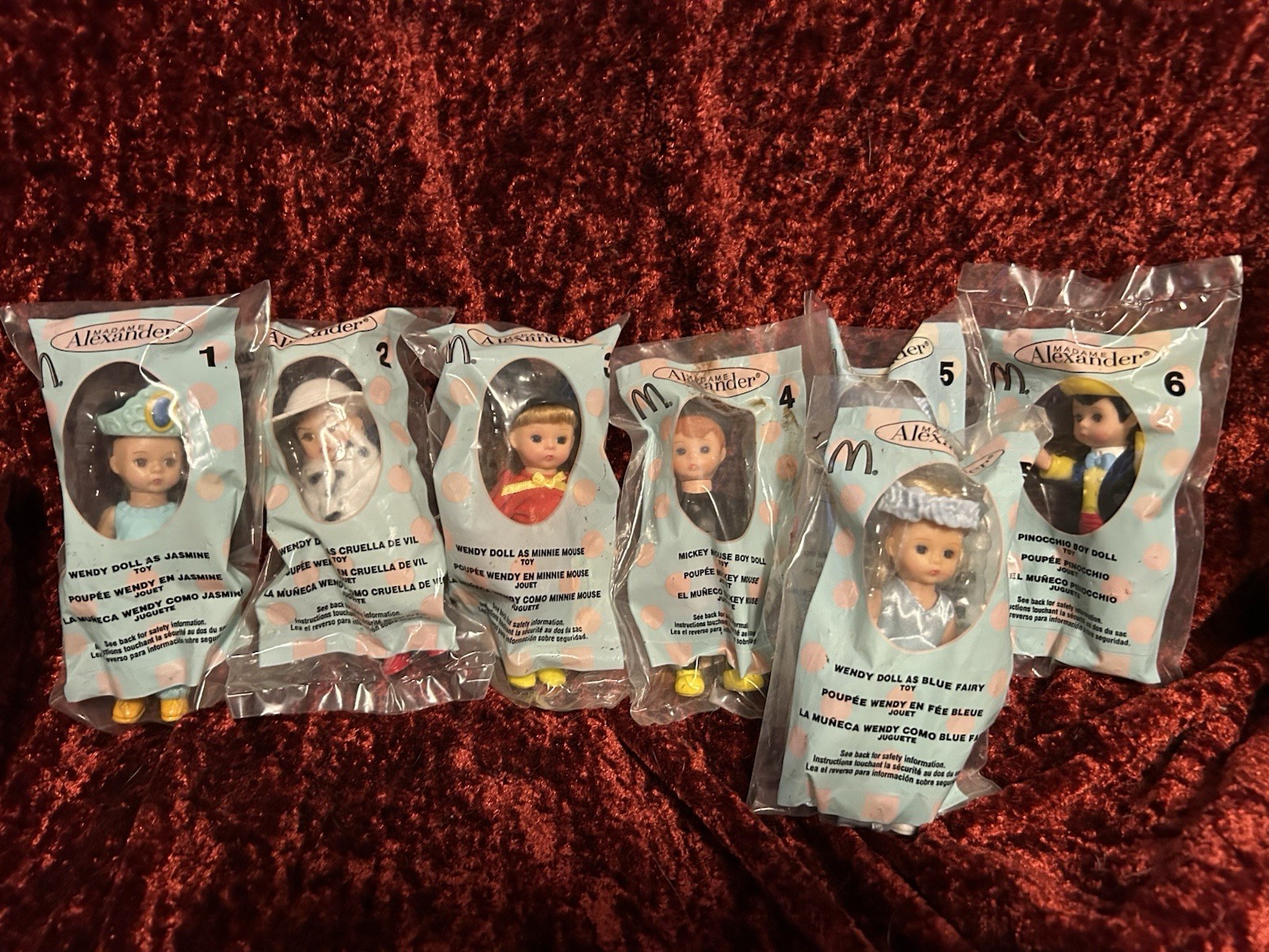 Madame Alexander Disney Dolls Happy Meal 2004 Lot of 7