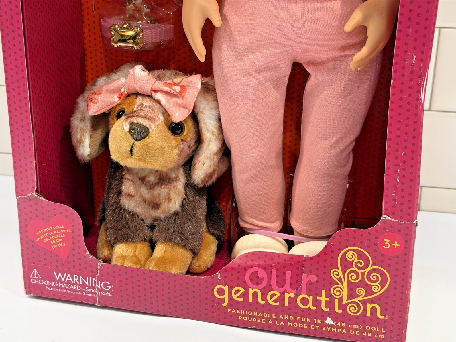 OUR GENERATION Claudia & Cinnamon 18″ Matching Doll & Pet Set w/Accessories NEW