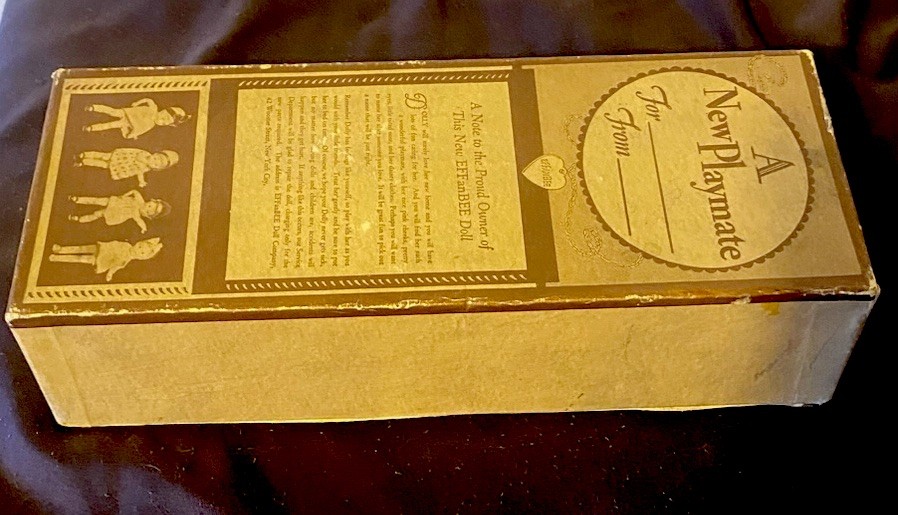 Rare Vintage 1930s Effanbee Patsyette Empty Box Factory Stamp COLORED Variation