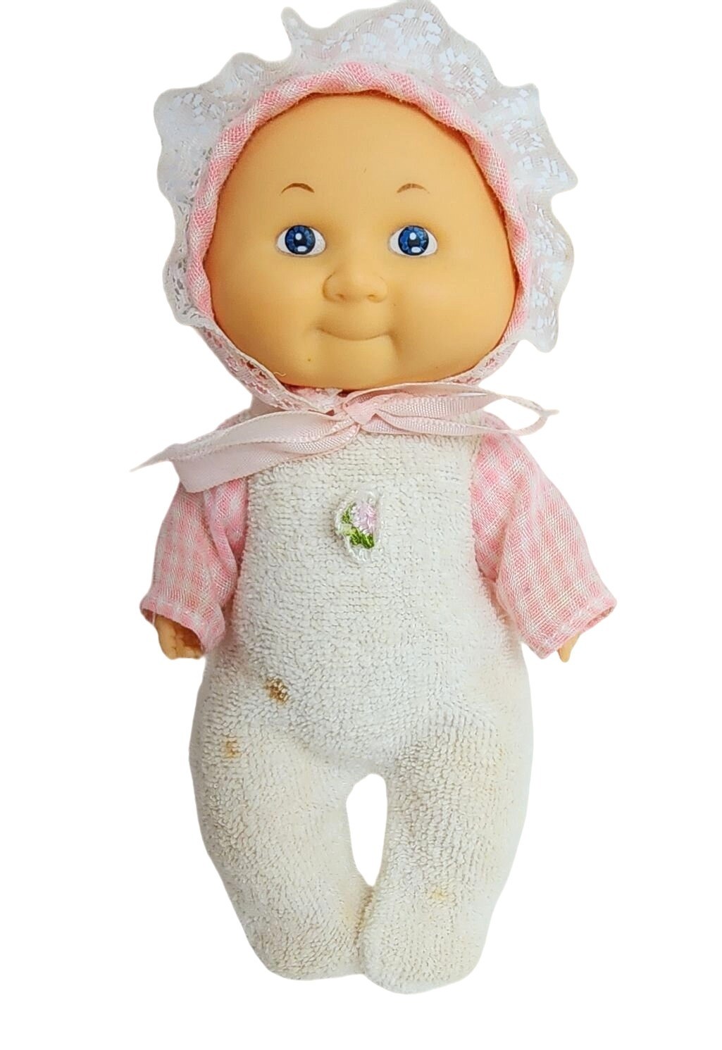 Vintage Playmates Plastic Baby Doll 5.5 Inches Made in Hong Kong #9055 Outfit