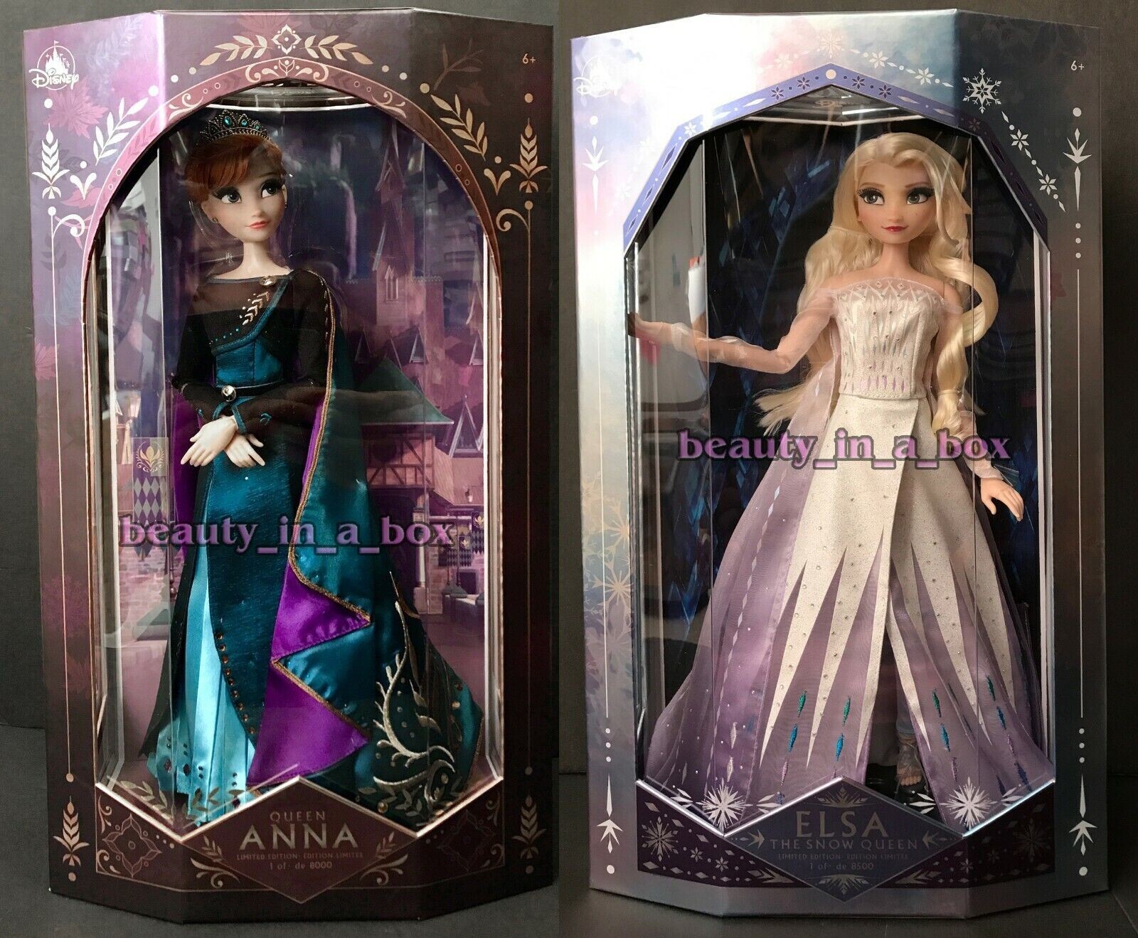 Elsa Doll Snow Queen Queen Anna Doll Disney Store 17″ Inch Frozen II Lot 2 D.