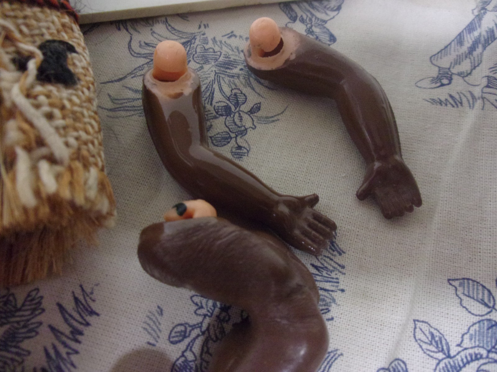 Vtg. Polynesian ? Pacific Islander ? Small Plastic Doll Parts