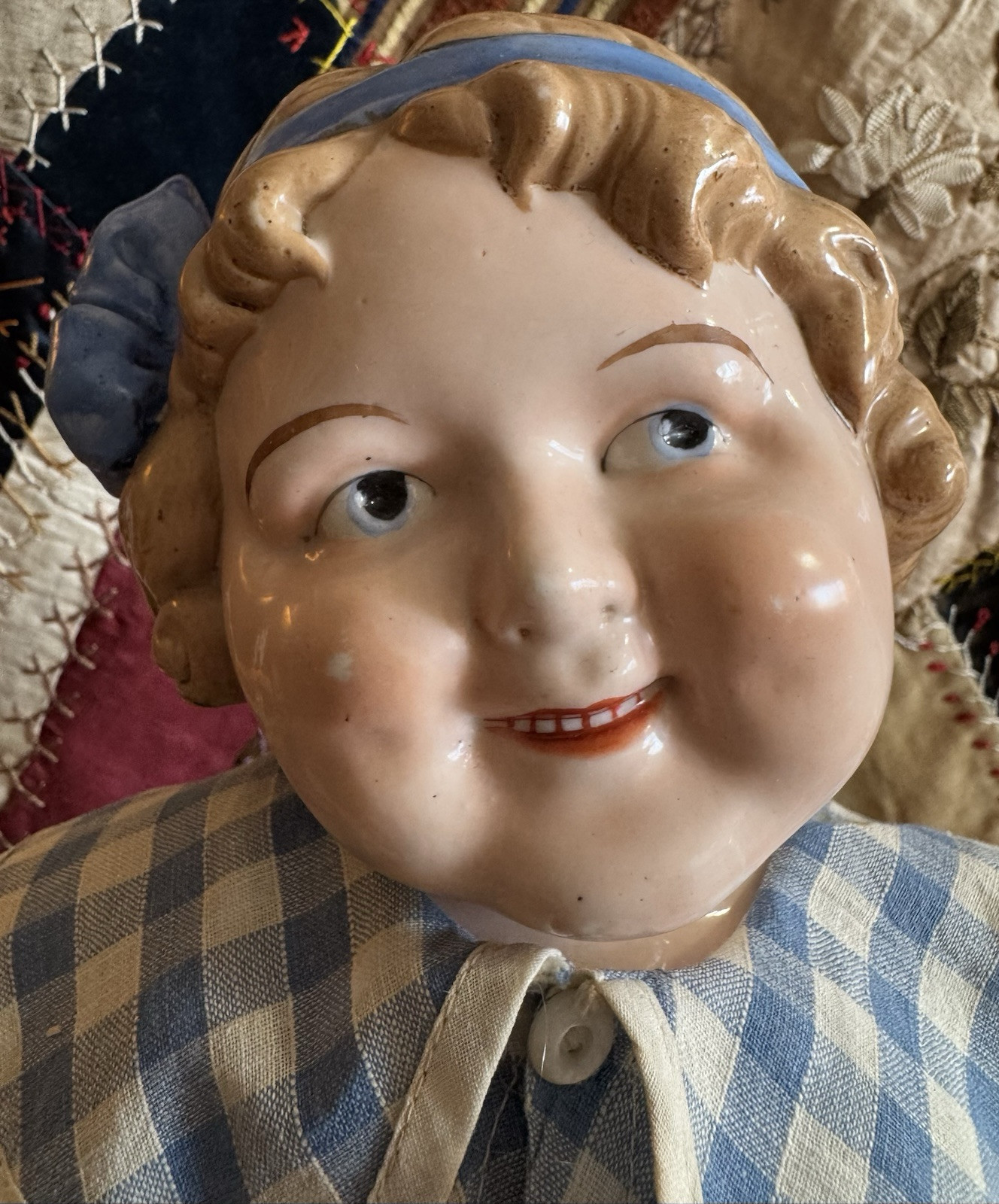 Antique 20” Incredibly Rare English Character Girl From Rosalie Whyel Museum