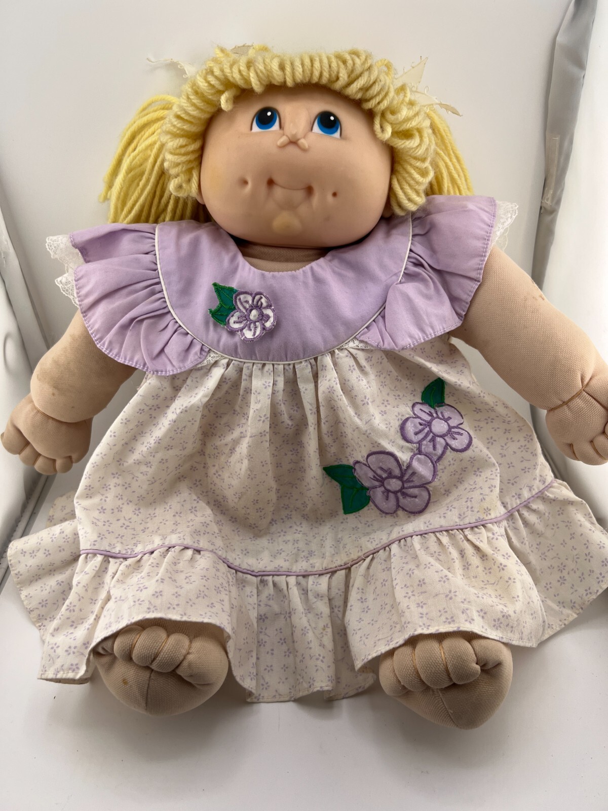 The Original Doll Baby by MN Thomas 1984 Cloth Baby Doll Blonde Hair Girl