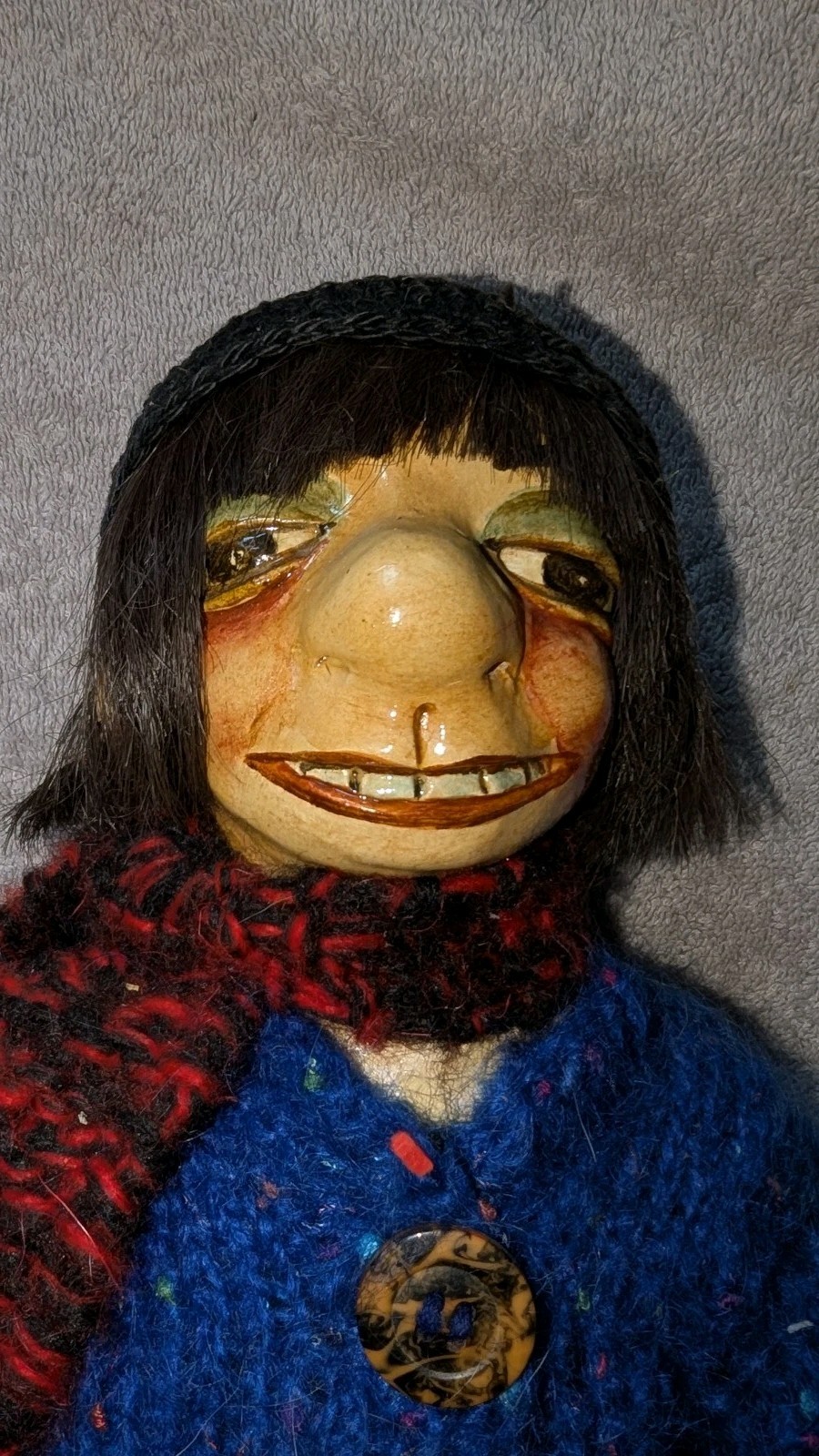 Vintage 19″ Tall Ella Maija Laitasalo OOAK Handmade Artist Doll Made In Finland