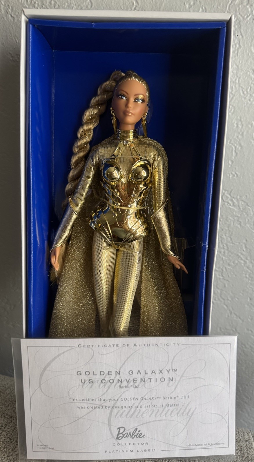 2016 Golden Galaxy US Convention Barbie Doll Platinum Label Collection Mattel