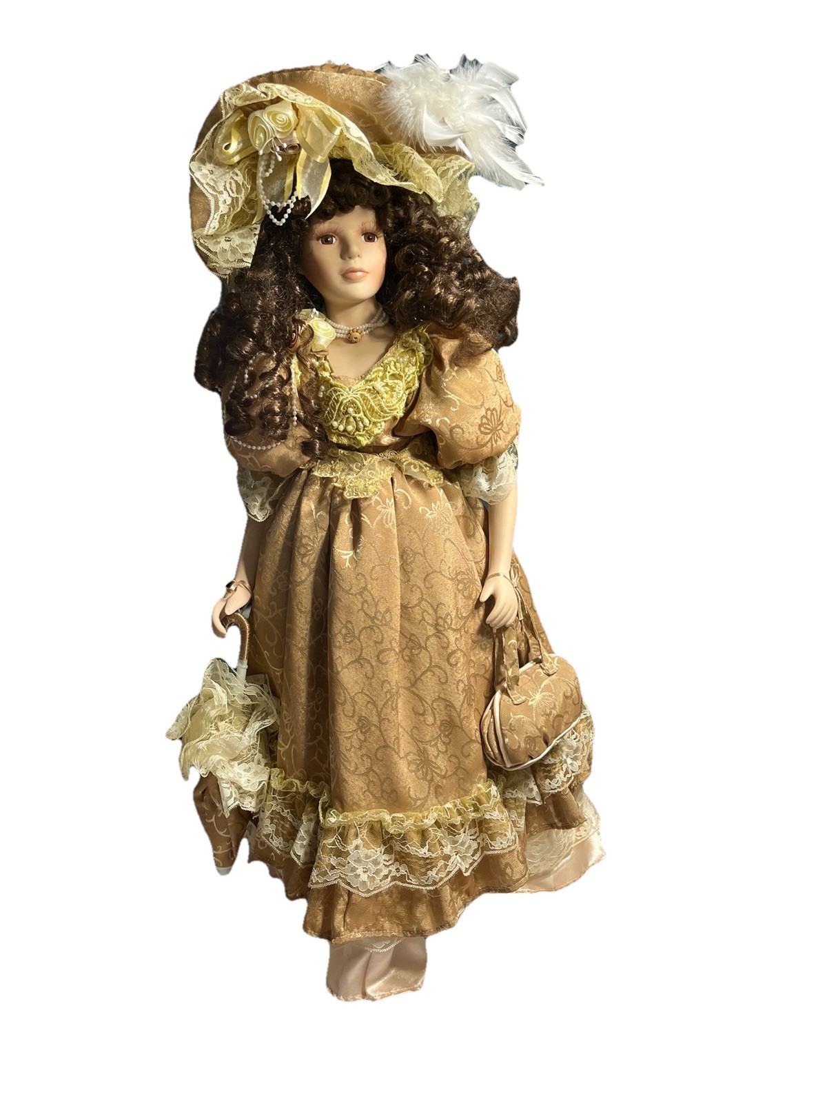 Leonardo Collector’s Porcelain Doll 70cm with Stand Excellent Condition