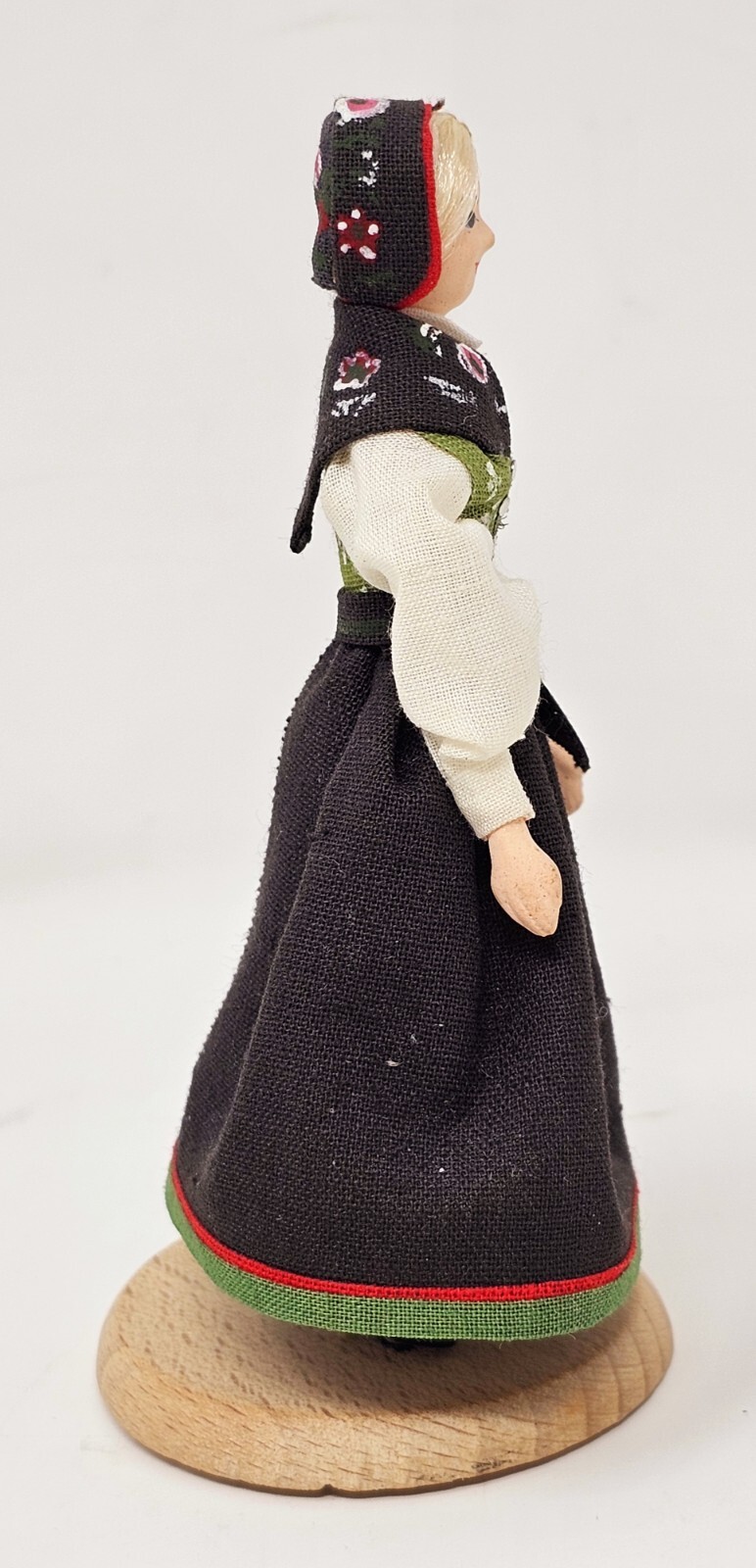 National Costume Polish Doll Handmade Original European Folk Norwegian Dress 5″H
