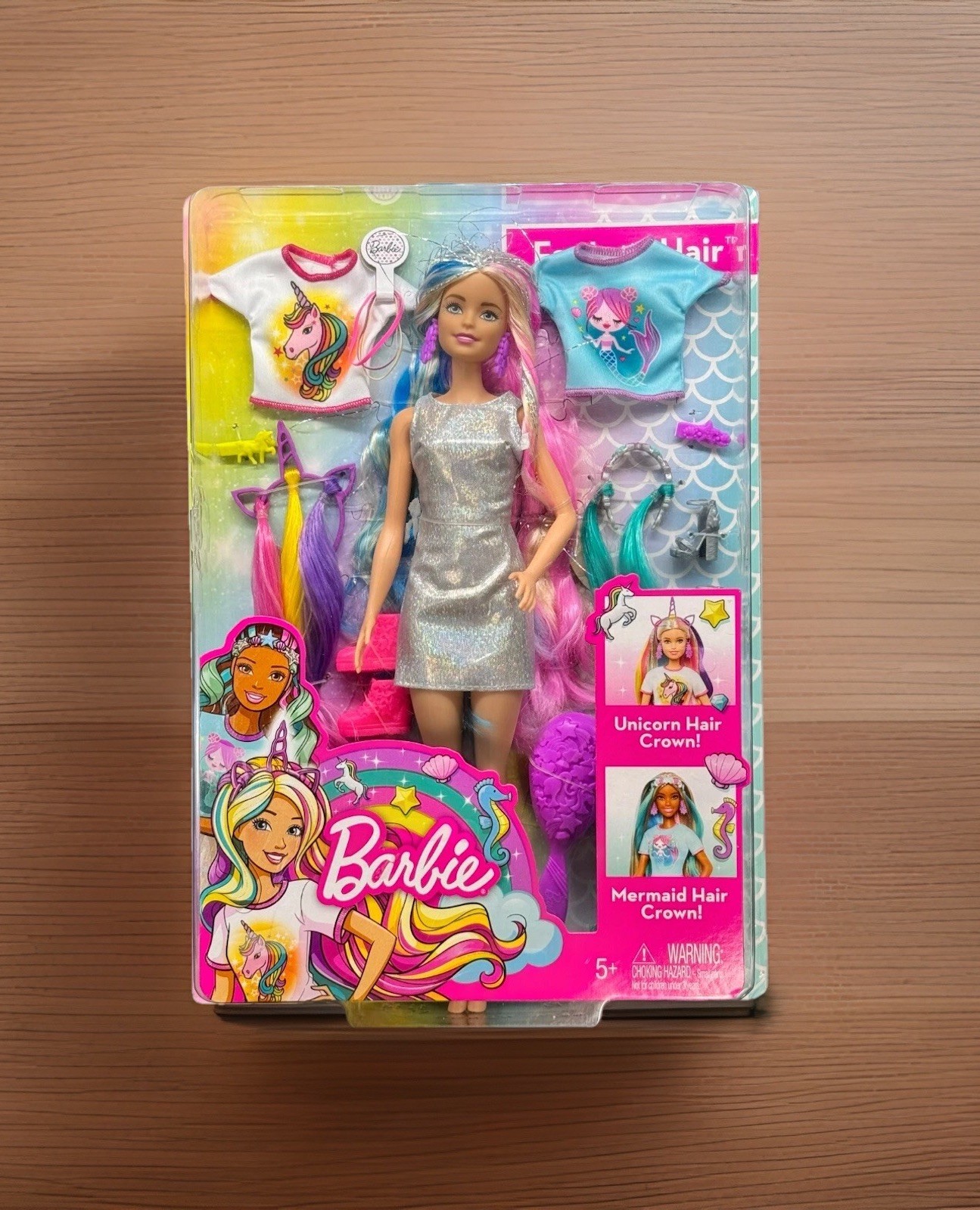 Barbie Style & Switch Unicorn Or Mermaid Hair Styles & Accessories New NWT