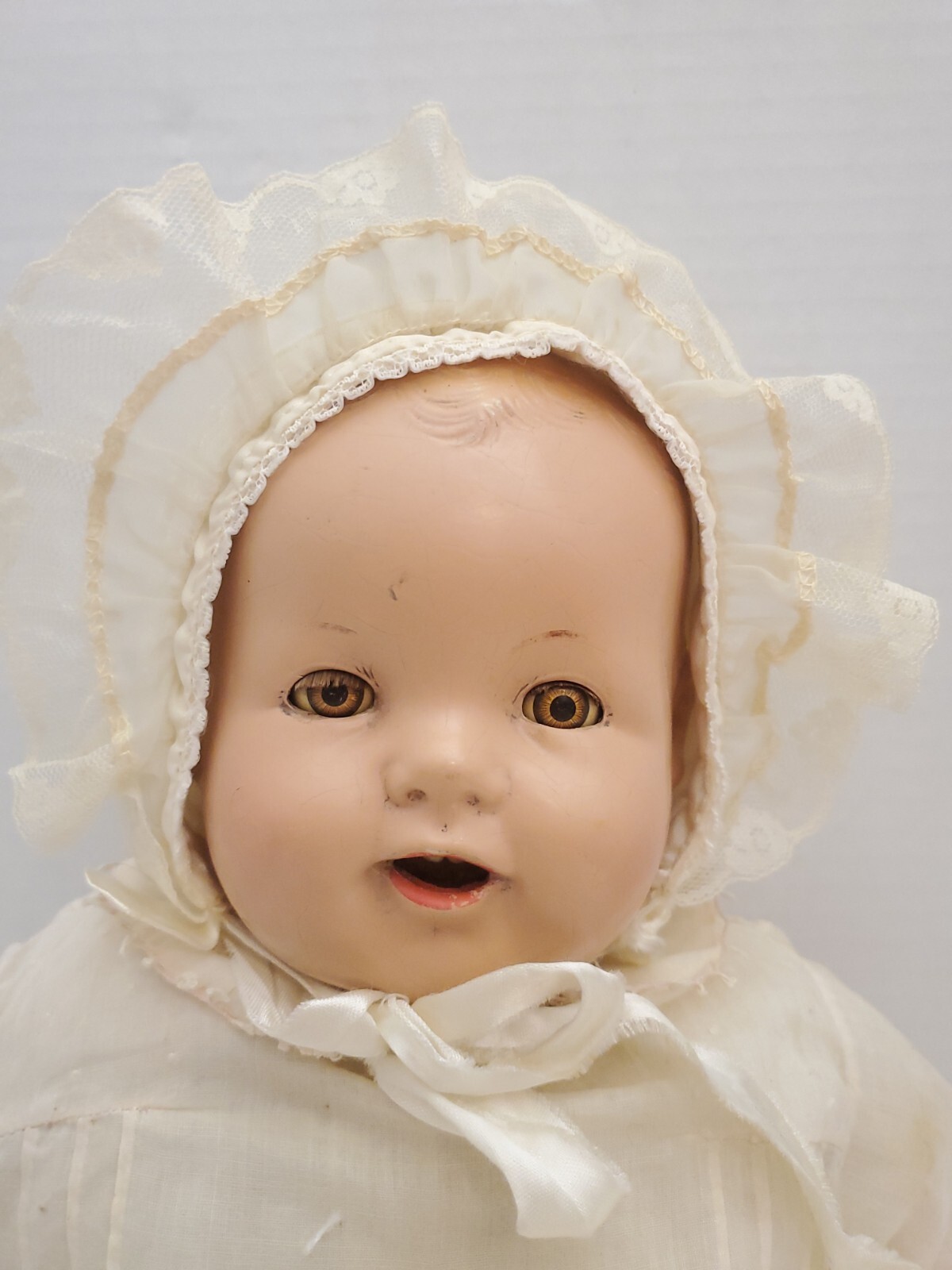 Vintage 1930s Arranbee Composition Cloth Dream Baby Girl Doll 20″ Tall W/ Teeth