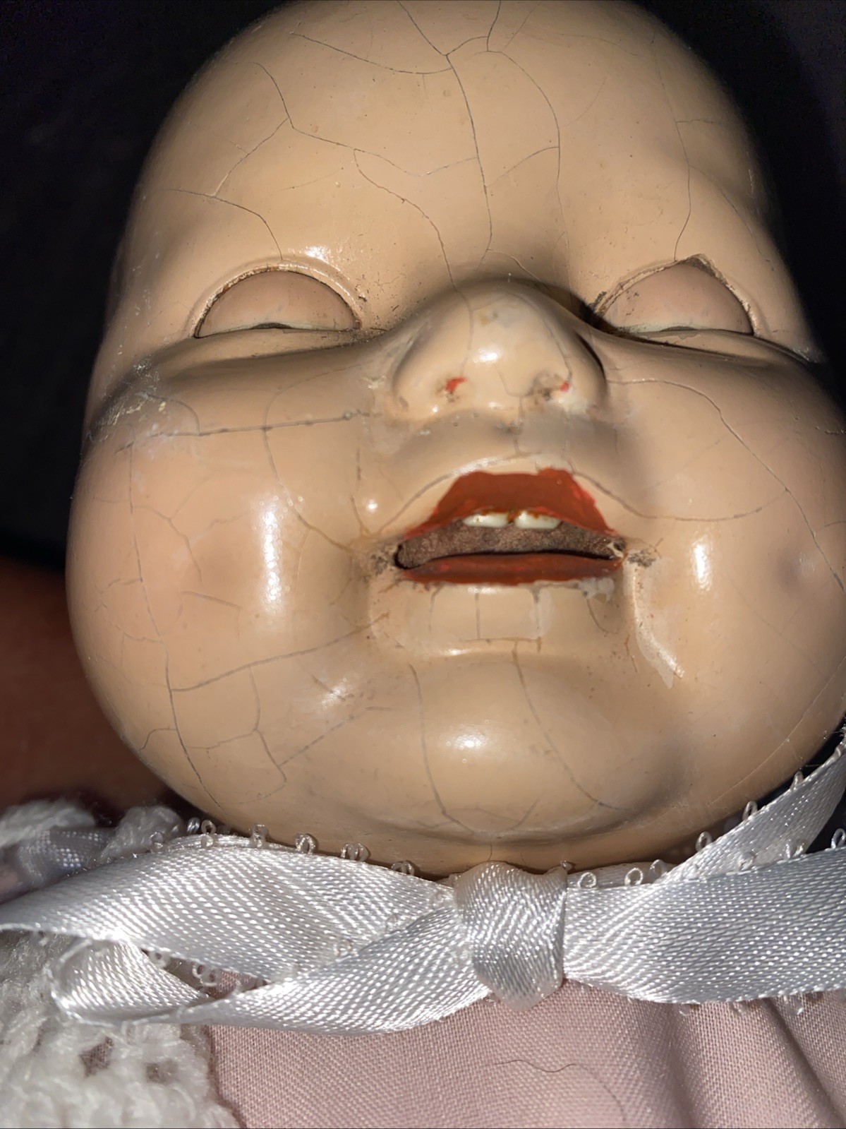 Antique 1920’s Horsman Composition “Baby Dimples” Doll 19″ HM Clothes See Pics
