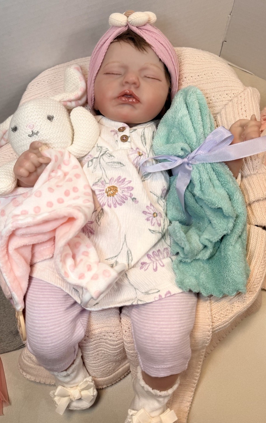 Reborn Baby Doll Sleeping Soft Silicone- Vinyl Cloth Body Accessories