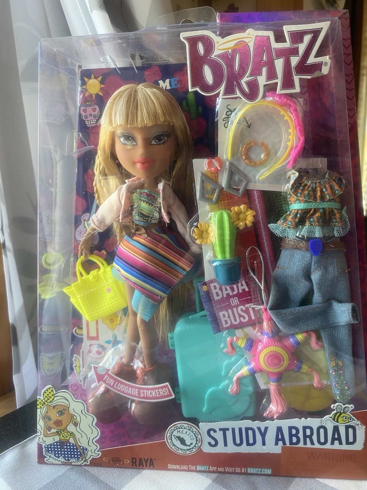 Bratz Study Abroad Raya 10in Fashion Doll Set w/ Accessories, Removable Clothes