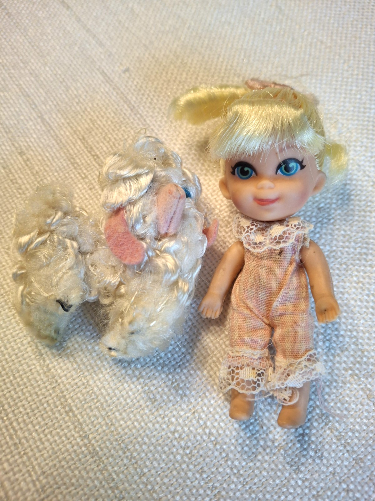 Vintage 1965 Mattel Liddle Kiddle Biddle Bo Peep & Sheep
