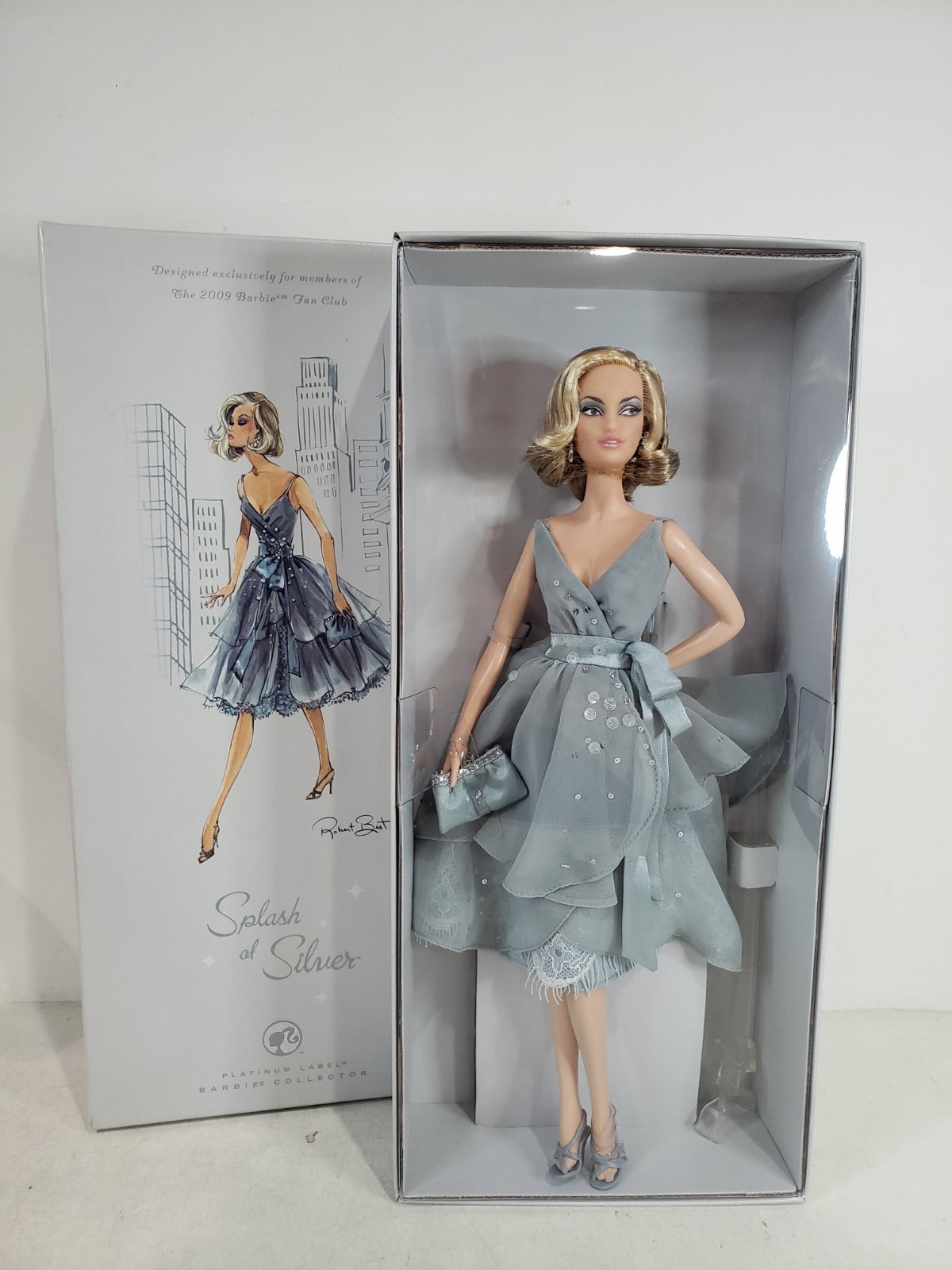 SPLASH OF SILVER BARBIE DOLL 2009 PLATINUM LABEL MATTEL P4752 NRFB