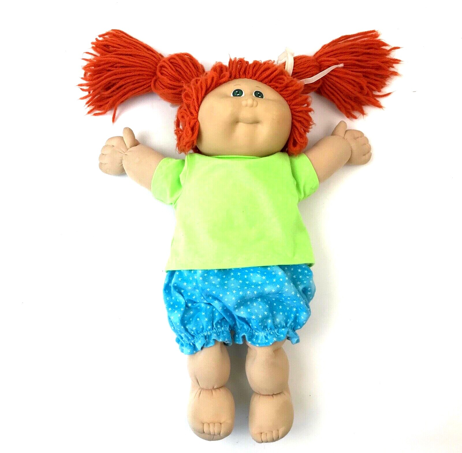 Cabbage Patch Kids Signed Xavier Roberts ’84 Soft Doll Hard Face Redhead Pigtail