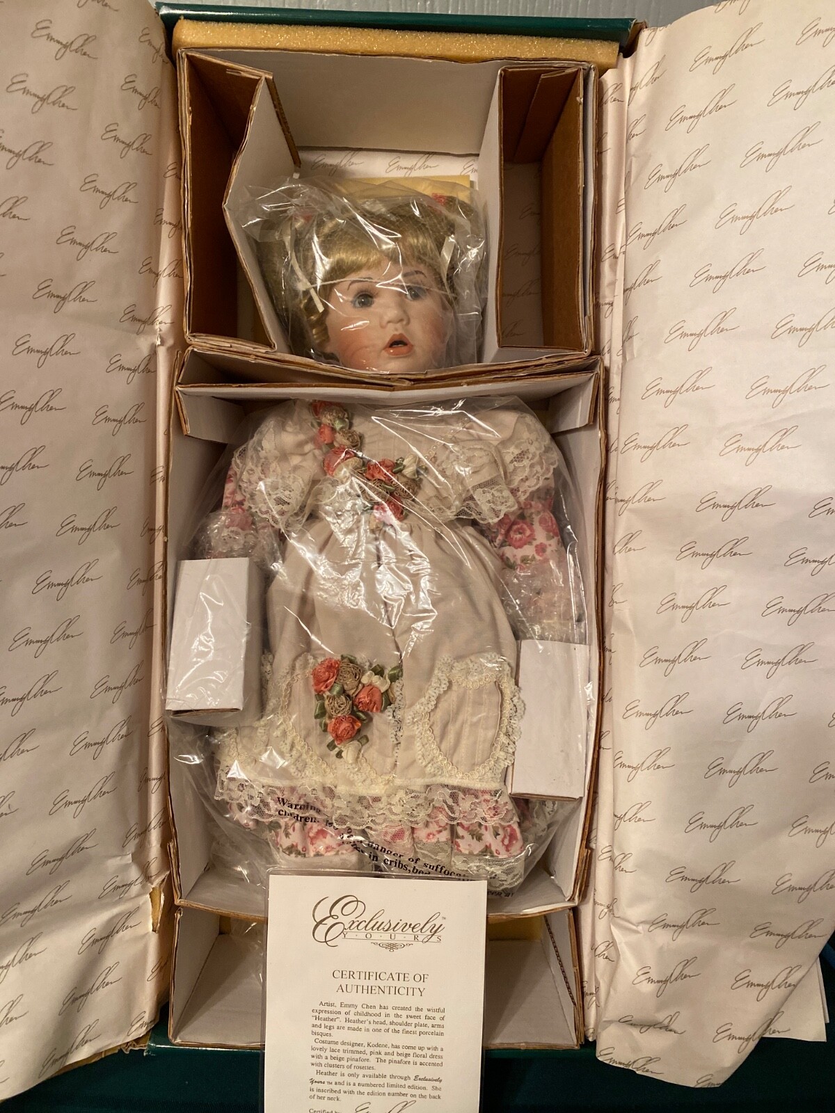Vintage Exclusively Yours Heather Doll by Emmy Chen 20” NIB 0249/1000