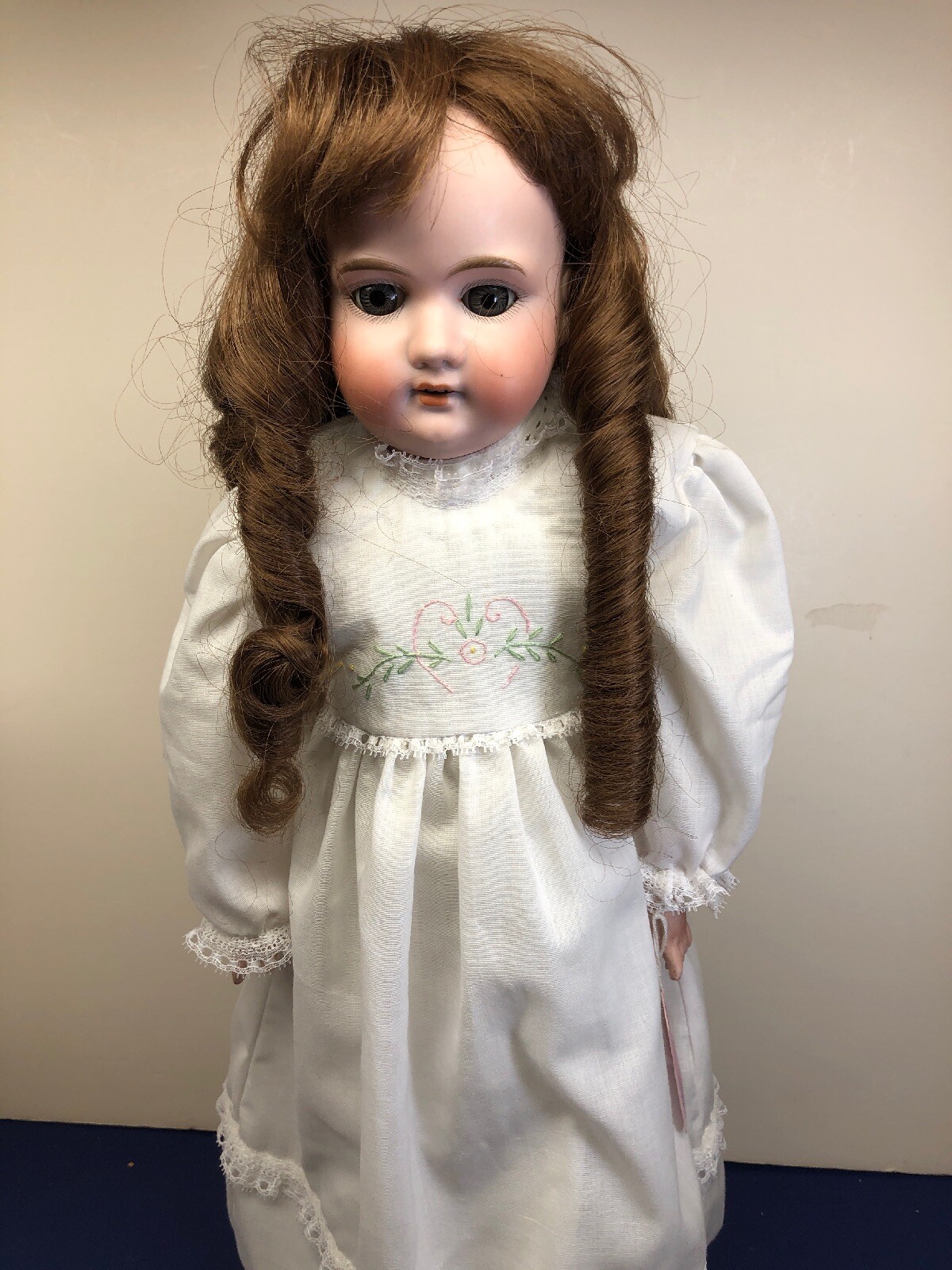 22” Antique Armand Marseille Germany 370 A & M Bisque Doll Brunette #Sf