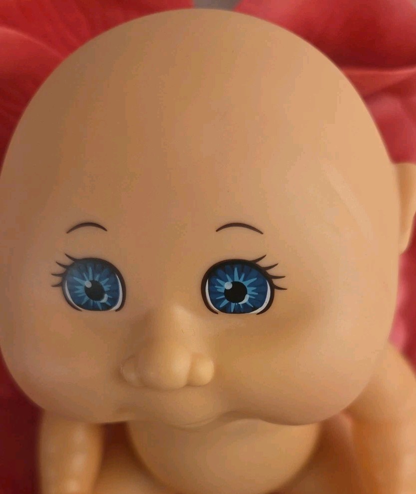2015 Cabbage Patch Preemie hard Plastic Body, Bald,blue Eyes Drainage holes 9″