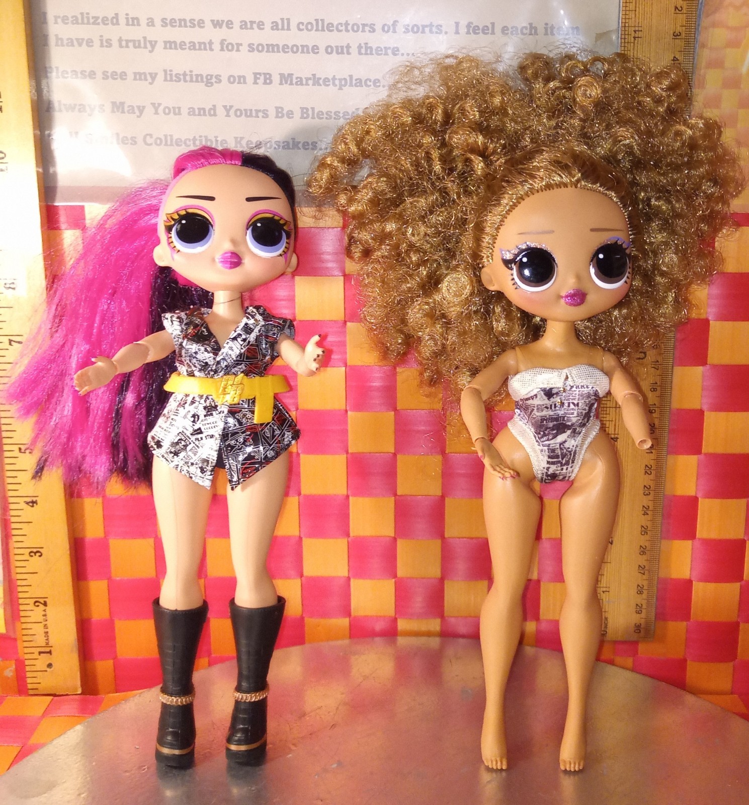 Dolls, OMG, Girl in boots and Girl with gold hair, both 2019, 10″h by MGA (L3)