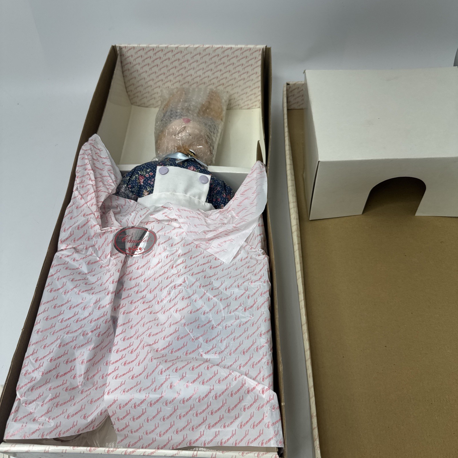 1993 21” Rosabel PORCELAIN CAMELOT BOY EASTER BUNNY RABBIT IN BOX QVC TM