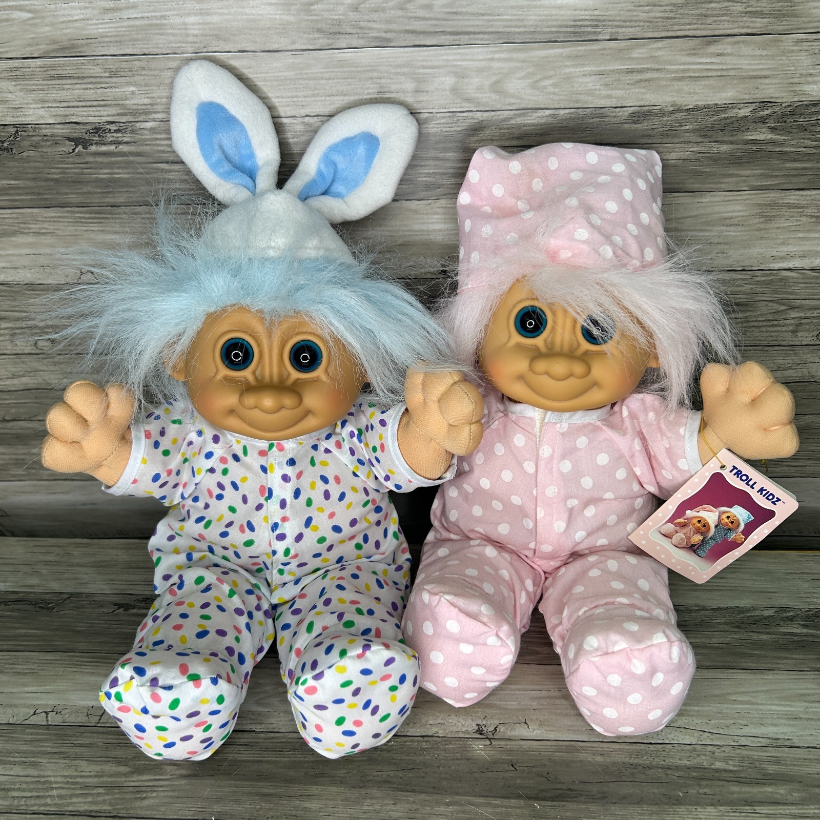 Russ Troll Kidz Peek-a-Boo Butt Pink Polka Dot Pajamas Night Cap Vintage y2k 90s